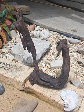 Rustic Oiled Driftwood Accent Sculpture for Home Decor
